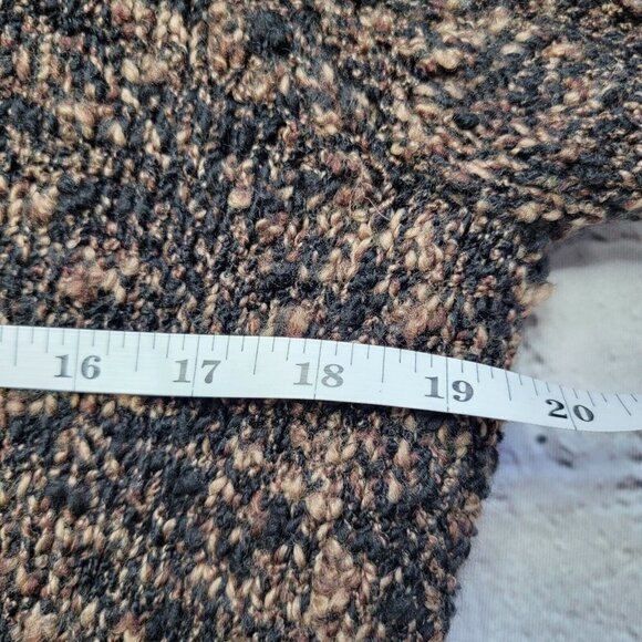 Real Clothes Wool Blend Brown Blended Color Open Cardigan Sweater Size L - Picture 11 of 11